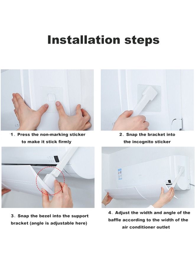 Arabest Air Conditioning Wind Baffle, Retractable Air Conditioning Wind Baffle, Prevents Cold Air from Directly Blowing, Suitable for Bedroom/Baby Room/Study/Hotel (White) - Image 5