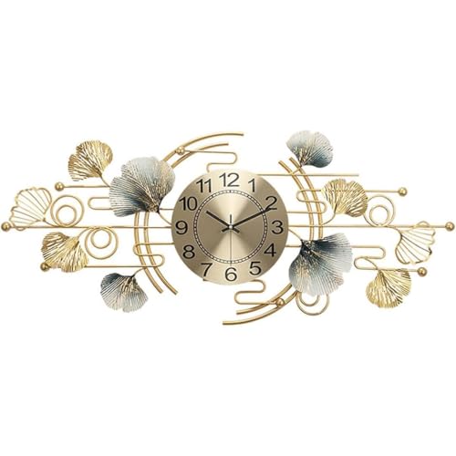 FUNTEREST Decorative Metal Hanging Clock for Living Room Stylish Latest Vintage Analog Wall Clock for Home Non-Ticking Antique Large Wall Clock for Bedroom,Office,Hall,Drawing Room (C_M_4),Multicolor - Image 4