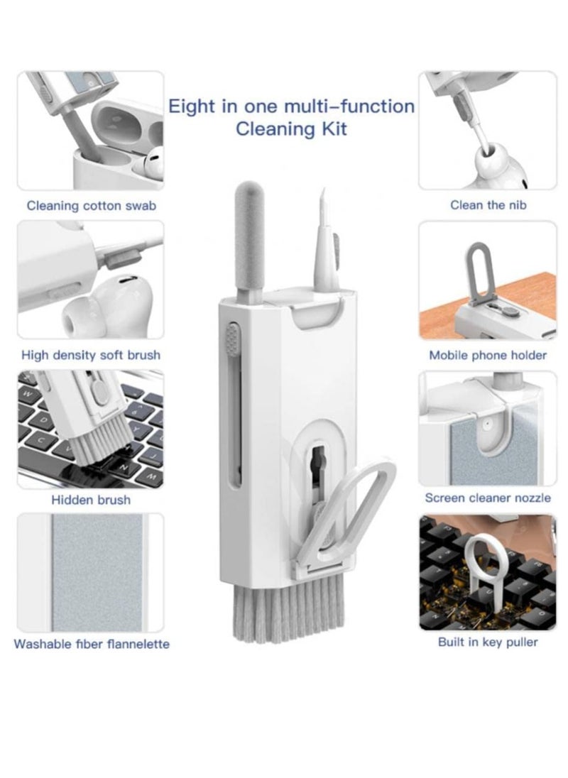 PAMEER 8-in-1 Cleaner Kit with Spray Upgrade Multifunctional Electronics Cleaning Kit Keyboard Cleaner Kit Airpod Pro Cleaning Pen Brush Tools for Earbuds/MacBook/Headphone/Earphones/iPad/iPhone/Laptop/PC  - Image 2