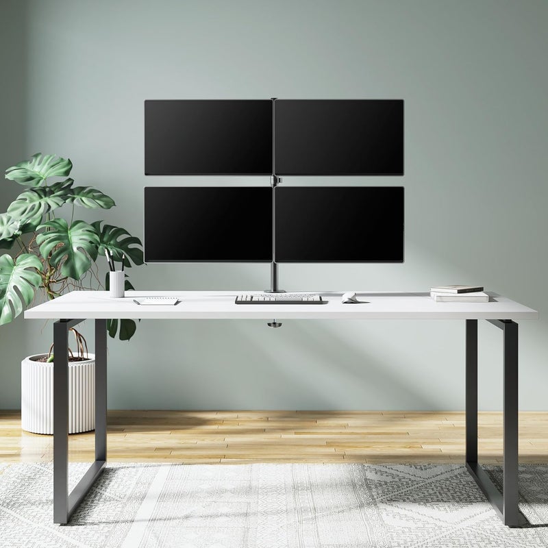 Manhattan 461566 Desk Mount with Monitor Arm for Four Displays from 13 Inch to 32 Inch and up to 8 kg Dual Swivel Black - Image 2