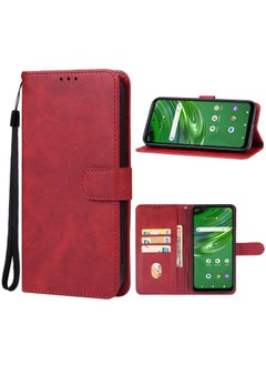 Case Cover For Cricket Outlast/AT&T JETMORE Leather Phone Case Red