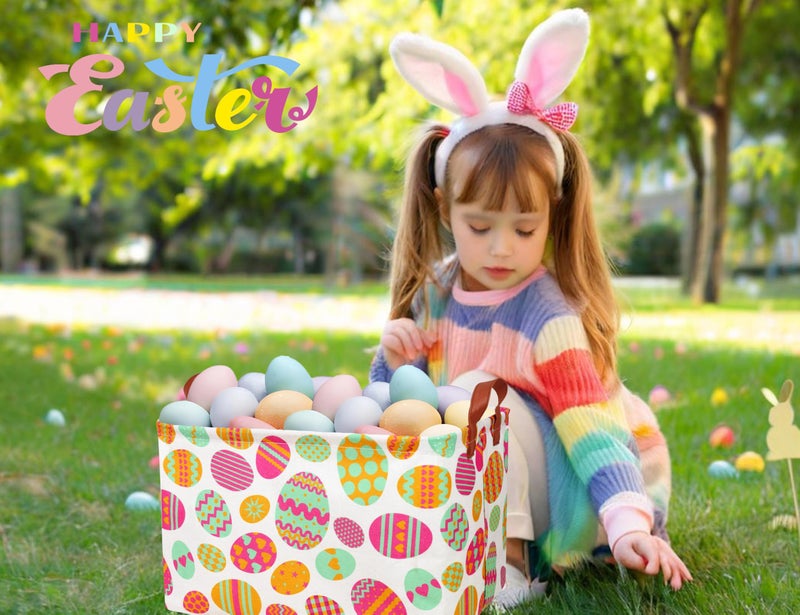 BOOHIT Large Dinosaur Easter Baskets for Kids Personalized Baby Easter Basket blueTeen Boy Spring Decor (Dinosaur Bunny Egg) - Image 5