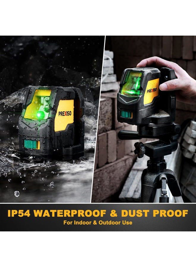 Prexiso Laser Level with Tripod, IP54 Professional 150 Wide Angle - 100Ft Cross Laser Line Tool for Construction, Ceiling Alignment, Floor Tile - Image 5