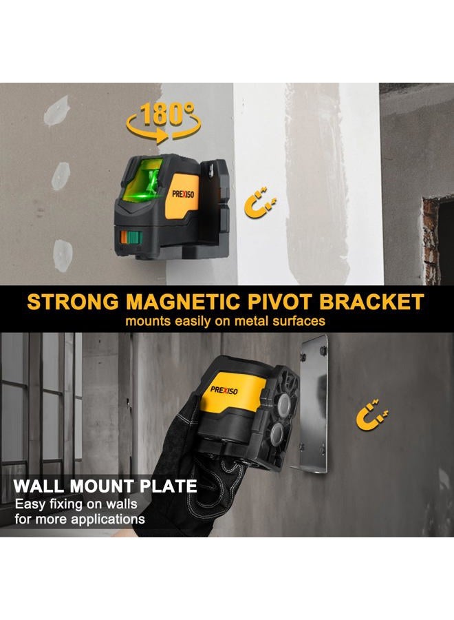 Prexiso Laser Level with Tripod, IP54 Professional 150 Wide Angle - 100Ft Cross Laser Line Tool for Construction, Ceiling Alignment, Floor Tile - Image 4