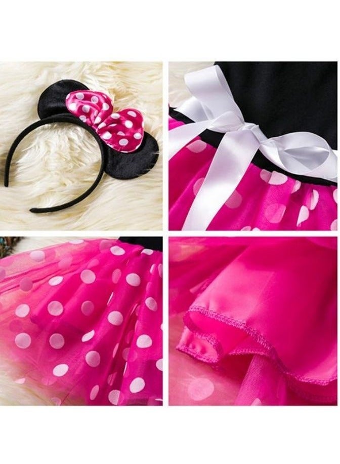 We Happy Polka Dot Tutu Princess Dress Sleeveless Birthday Party Carnival Pageant Clothes - Image 2