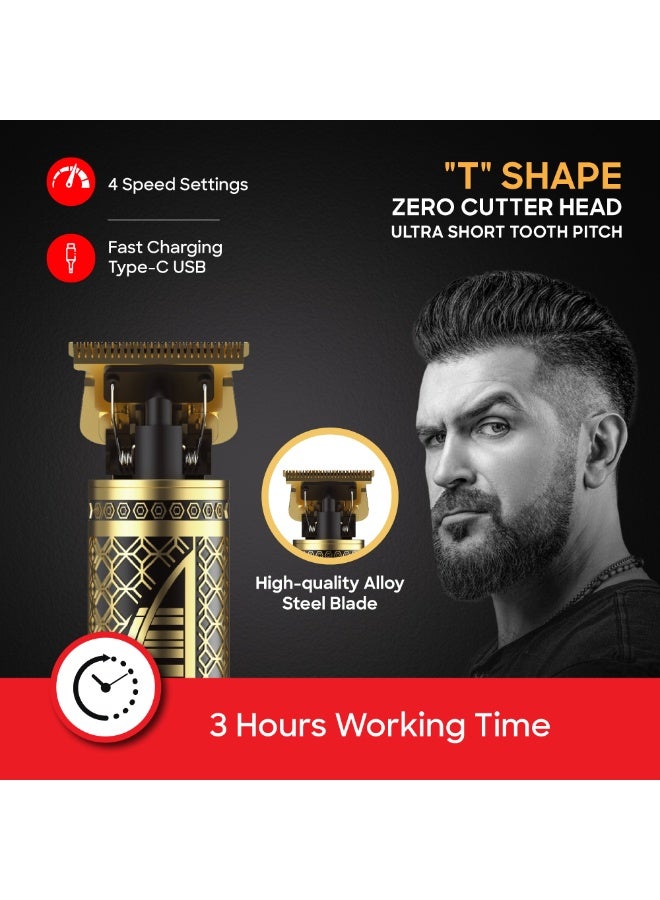 Sanford Professional Hair Clipper, T-Blade, Zero Size Cut, 1200mAh Li-ion Battery, Digital Display, Copper Motor, Beard, Hair Designing, Alloy Material, Rechargeable - Image 3