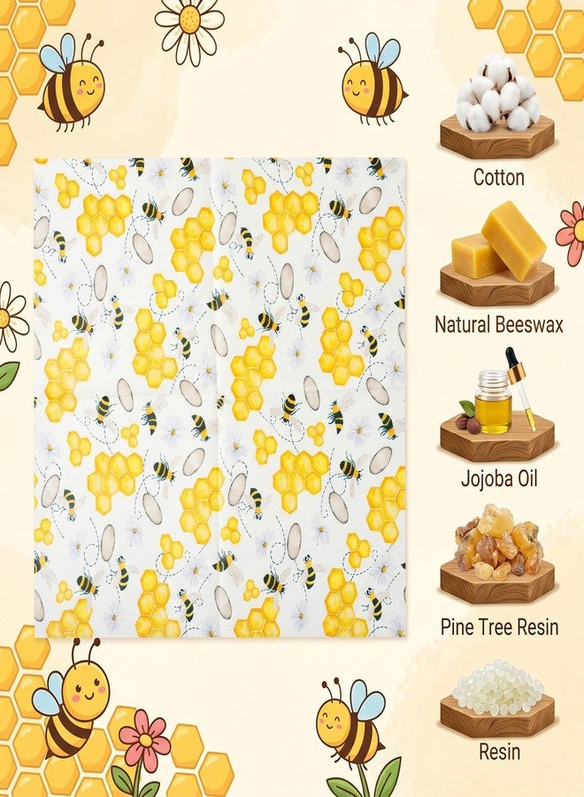 KFHENSOMR KFHESOMR 3 Pack Beeswax Wraps for Food, Reusable Food Wraps, Beeswax Wraps - Image 4