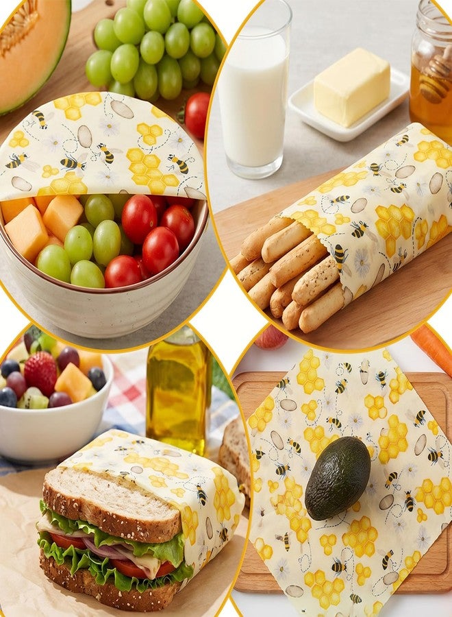 KFHENSOMR KFHESOMR 3 Pack Beeswax Wraps for Food, Reusable Food Wraps, Beeswax Wraps - Image 5