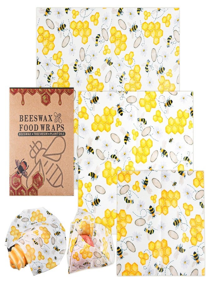 KFHENSOMR KFHESOMR 3 Pack Beeswax Wraps for Food, Reusable Food Wraps, Beeswax Wraps - Image 1