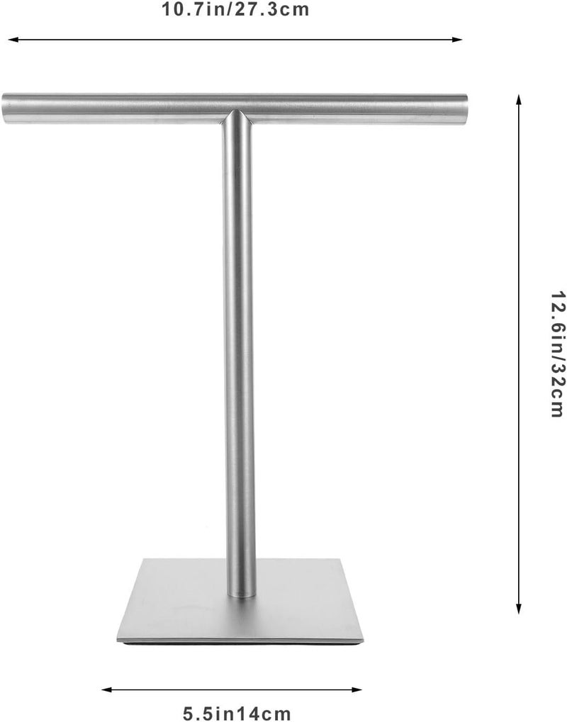 Garneck Stainless Steel Hand Towel Stand Vertical Towel Organizer with Brushed Finish for Vanity Storage - Image 2