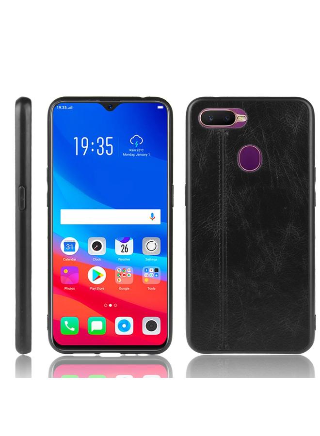 اس-توب جراب لهاتف Oppo F9 /F9 Pro مقاوم للصدمات بنمط جلد البقر المخيط من مادة PC + PU + TPU - Image 1