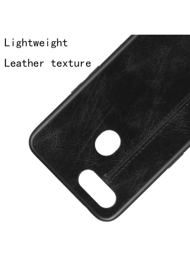 اس-توب جراب لهاتف Oppo F9 /F9 Pro مقاوم للصدمات بنمط جلد البقر المخيط من مادة PC + PU + TPU - Image 4