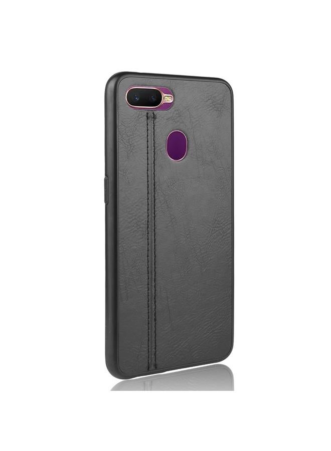 اس-توب جراب لهاتف Oppo F9 /F9 Pro مقاوم للصدمات بنمط جلد البقر المخيط من مادة PC + PU + TPU - Image 3