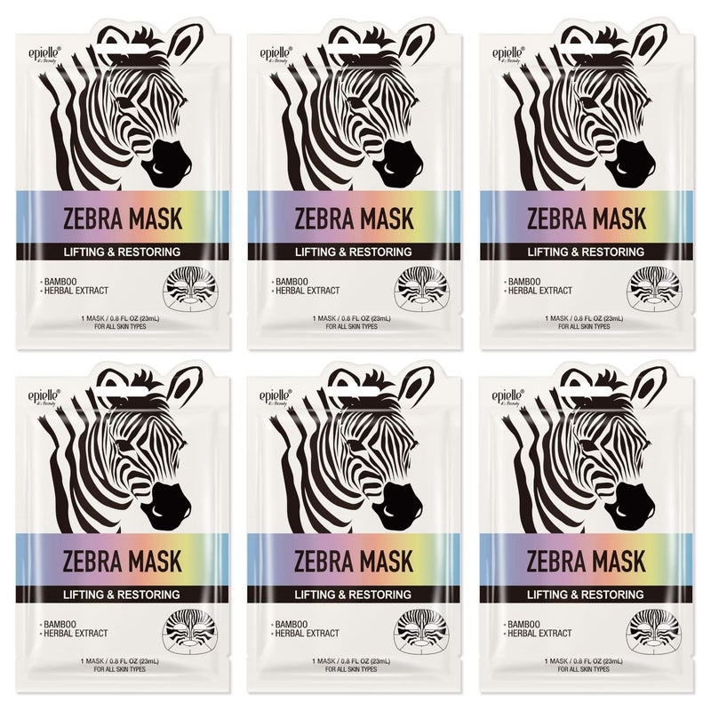 Character Masks Zebra 6pk