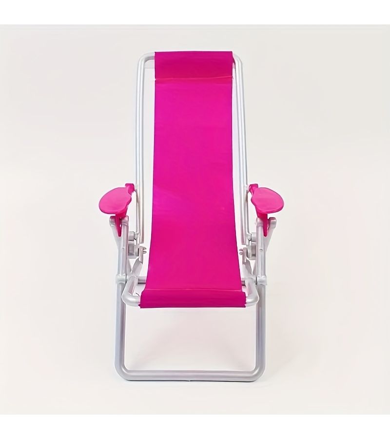 Foldable Beach Chair For 11 81inch Doll Dollhouse Furniture Decoration 1pc - Image 5