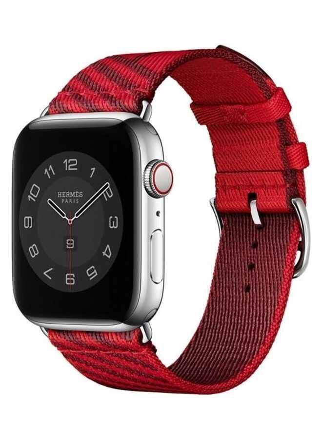 NIBEMINENT Replacement Watchband For Apple Watch Dark Red+Red - Image 3