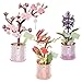 Insgen 3D Wooden Flower Puzzle for Adults DIY Wooden Bouquet Building Sets 3 Flowers Botanical Model Craft Kits Living Room Shelf Table Decor Gift for Plant Lovers Enthusiasts - Image 2