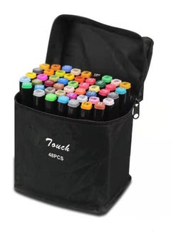 Touch Touch  Markers 48 Color Set Dual Tip Markers Set for Kids and Adults Drawing and Coloring Pens  - Image 1