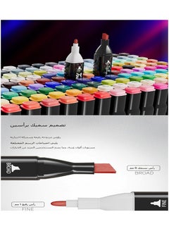 Touch Touch  Markers 48 Color Set Dual Tip Markers Set for Kids and Adults Drawing and Coloring Pens  - Image 3