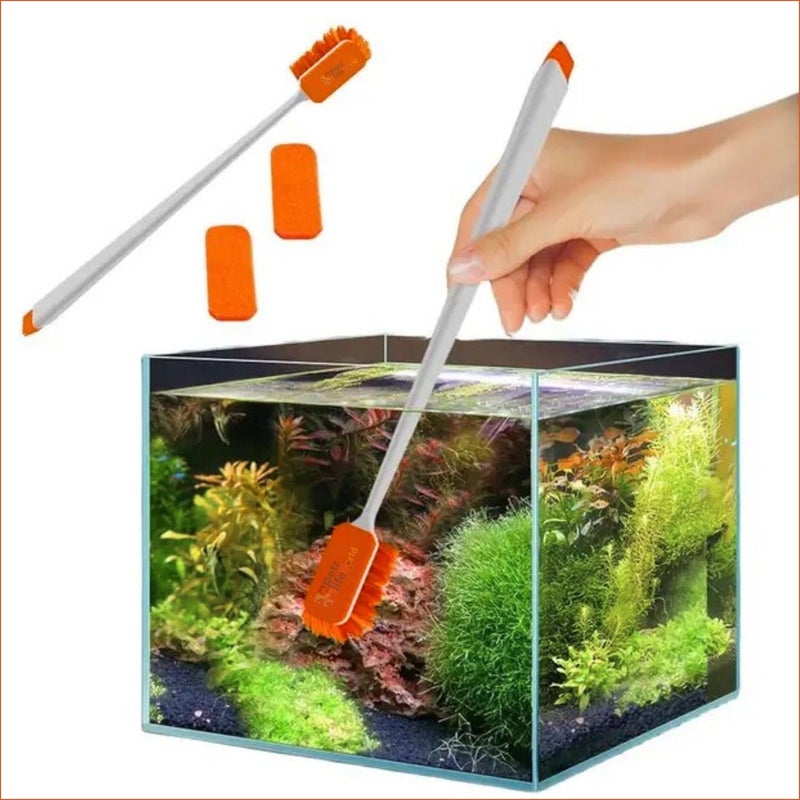 VAYINATO ® QANVEE MK-3 (30cm) Double-Sided Aquarium Fish Tank Cleaning Brush Algae Removal Cleaners Tool, Deep Cleaning Non Scratch Aquarium Brushes for Cleaning Glass by Petzlifeworld - Image 1