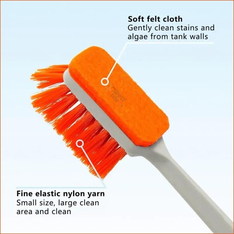 VAYINATO ® QANVEE MK-3 (30cm) Double-Sided Aquarium Fish Tank Cleaning Brush Algae Removal Cleaners Tool, Deep Cleaning Non Scratch Aquarium Brushes for Cleaning Glass by Petzlifeworld - Image 2