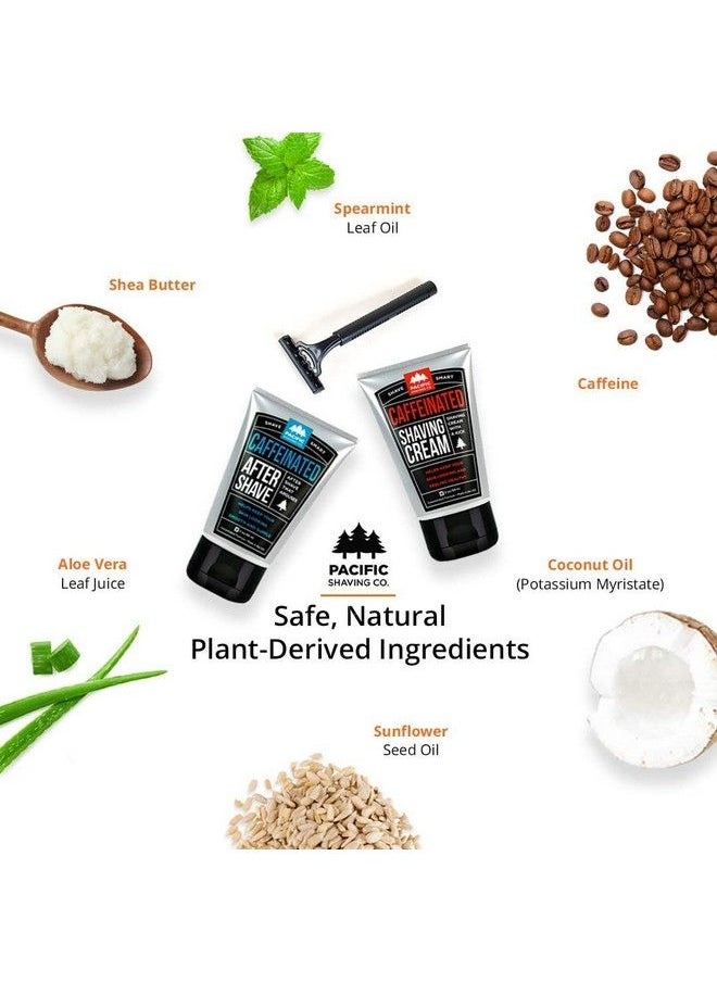 pacific shaving company - Caffeinated Shaving Cream Caffeine Shea Butter + Spearmint Antioxidant Shaving Cream Vegan Formula For A Hydrating Redness Reducing + Irritation Free Shave (2 Pack 7 Oz) - Image 1