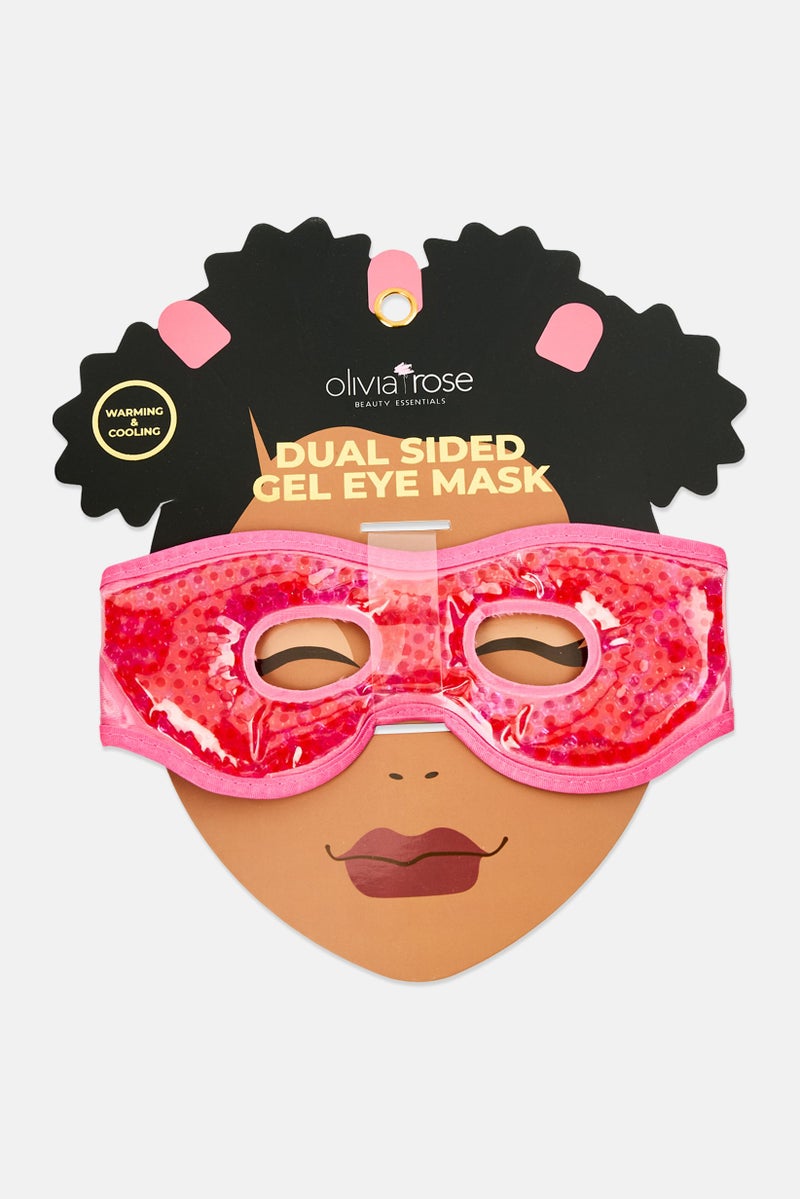 Olivia Rose Dual Sided Gel Eye Mask with Eye Holes, Red - Image 1