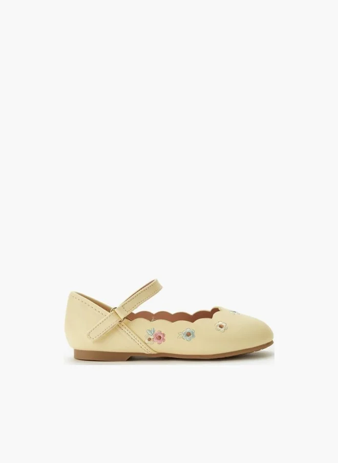 JUNIORS Girls Hook And Loop Ballerina Shoes