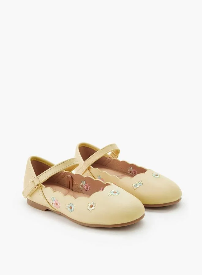 JUNIORS Girls Hook And Loop Ballerina Shoes
