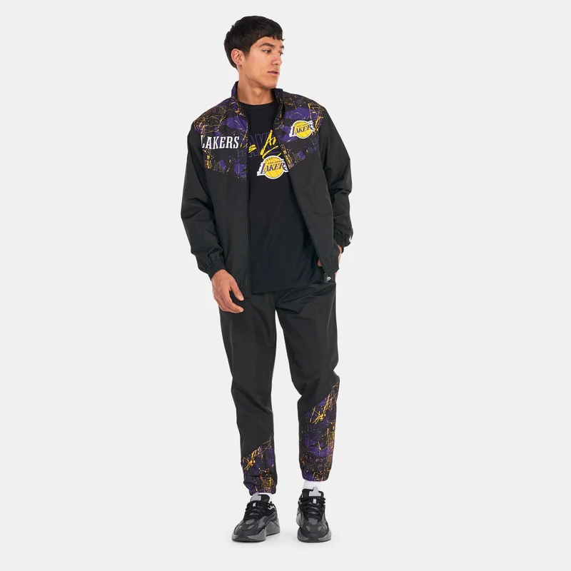 NEW ERA Men's Los Angeles Lakers Allover Print Panel Track Pants