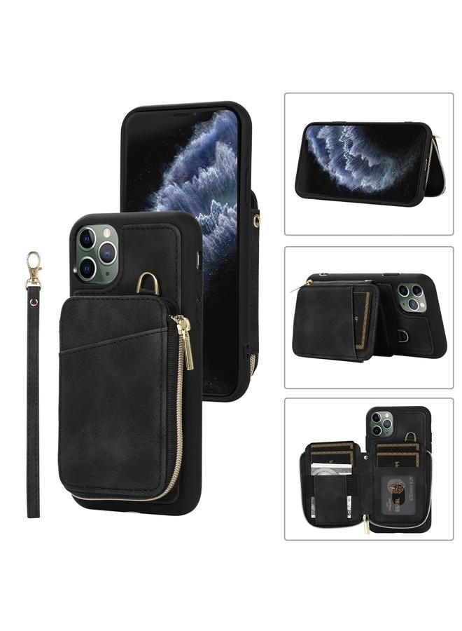 S-TOP Case For iPhone 11 Pro Max Zipper Card Bag Back Cover Phone Case - Image 1