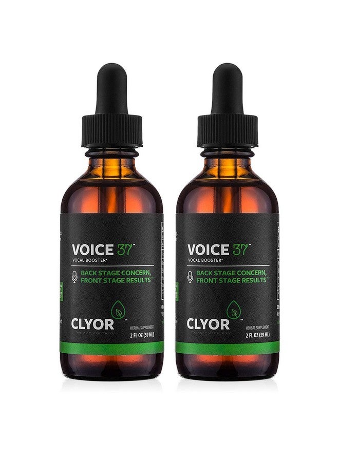 CLYOR Voice37 - Singers Voice Remedy - 2 Pack All Natural Herbal Vocal Booster Formula to Lubricate Soothe and Relieve Hoarseness Dry Itchy Throat - Enhance Singing and Speaking - 2 oz - VOICE37 - Image 1
