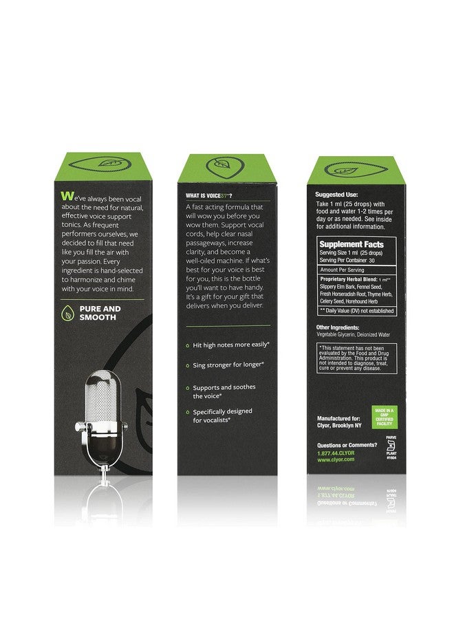 CLYOR Voice37 - Singers Voice Remedy - 2 Pack All Natural Herbal Vocal Booster Formula to Lubricate Soothe and Relieve Hoarseness Dry Itchy Throat - Enhance Singing and Speaking - 2 oz - VOICE37 - Image 3
