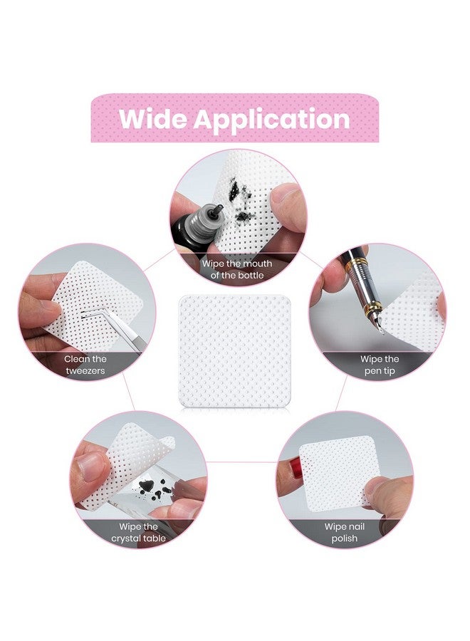 BELOOSYE 1000 PCS Eyelash Extension Glue Wipes,Lint Free Nail Wipes,Super Absorbent Soft Non-woven Fabric Adhesive Nail Polish Remover Wipe, Glue Wiping Cloth for Lash Extension Supplies and Nail Polish Bottle - Image 3