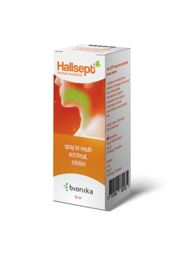 bionika Hallsept Spray For Throat Pain And Mouth Freshness 30Ml - Image 1