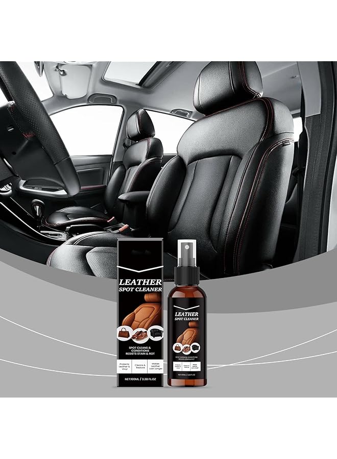KASTWAVE Leather Spot Cleaner Conditioner, Natural Plant-Based Leather Cleaner For Shoes, Boots, Car Seats, Furniture Purse, Stain Remover, Uv Protection (100Ml) - Image 3