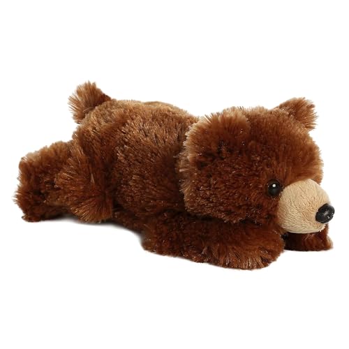 Aurora Adorable Mini Flopsie Grizzly Bear Stuffed Animal Mini Companions Ready for Playful Adventures for Kids All Ages Toddlers Adults and Families Brown 9 Inches - Image 1