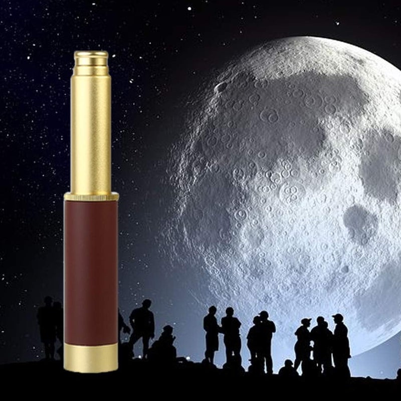 Dilwe Pirate Monocular Telescope, Handheld Collapsible Aluminium Alloy Telescope, 25x30 Portable Optical MonocularTelescope for Outdoor Using - Image 2