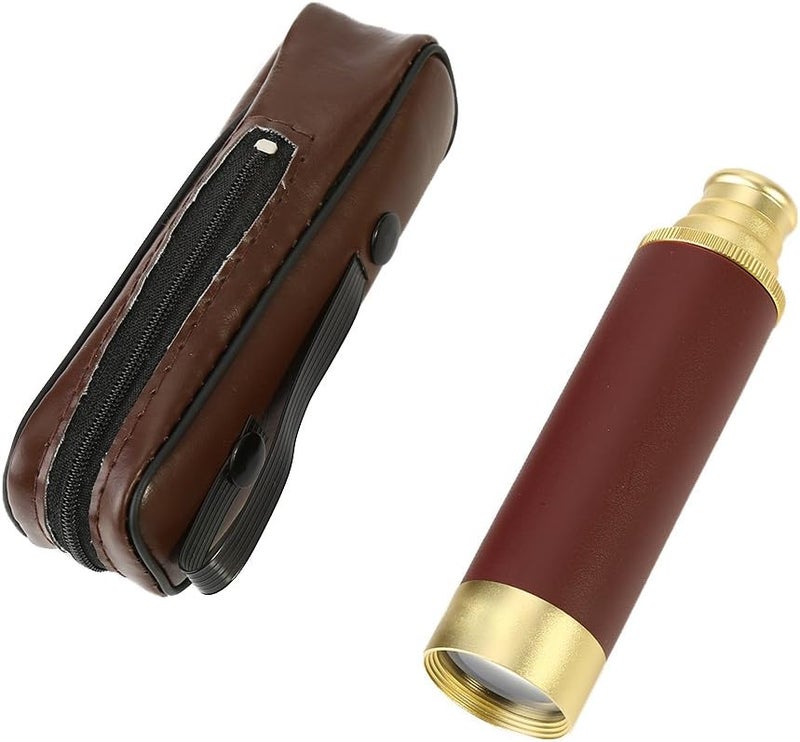 Dilwe Pirate Monocular Telescope, Handheld Collapsible Aluminium Alloy Telescope, 25x30 Portable Optical MonocularTelescope for Outdoor Using - Image 1