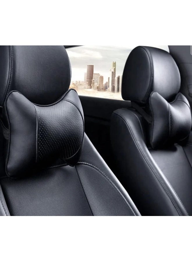 Car Neck & Back Pillow Set - Neck & Lumbar Support Pillow for Chair, Car Seat, Wheelchair, Gaming, Office Chair - Enhanced Comfort Memory Foam Headrest & Back Cushion  - Image 3