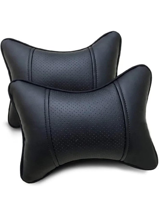 Car Neck & Back Pillow Set - Neck & Lumbar Support Pillow for Chair, Car Seat, Wheelchair, Gaming, Office Chair - Enhanced Comfort Memory Foam Headrest & Back Cushion  - Image 2