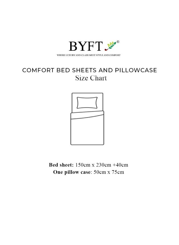 بيفت BYFT Orchard Comfort بلاط جيوماتريك أصفر بنمط ورقة واحدة مطبوعة وغطاء وسادة واحد 150 × 230 سم ستوكات  - Image 5