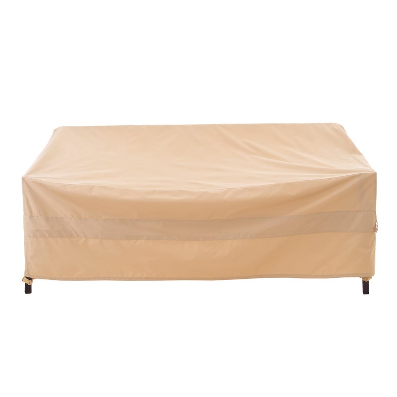 WJ-X3 WJX3 3Seater Outdoor Sofa Cover Heavy Duty Patio Sofa Cover Outdoor Couch Cover Waterproof High Wind Resistant Design for Patio Couch Cover 87W x 37D x 35H Beige 