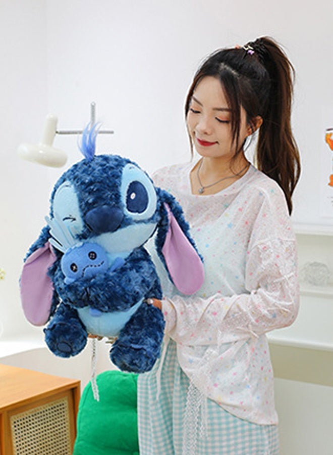 STITCH 50cm cartoon stitch blue plush doll toy skin-friendly soft doll birthday gift, suitable for adults and children's gifts - Image 3