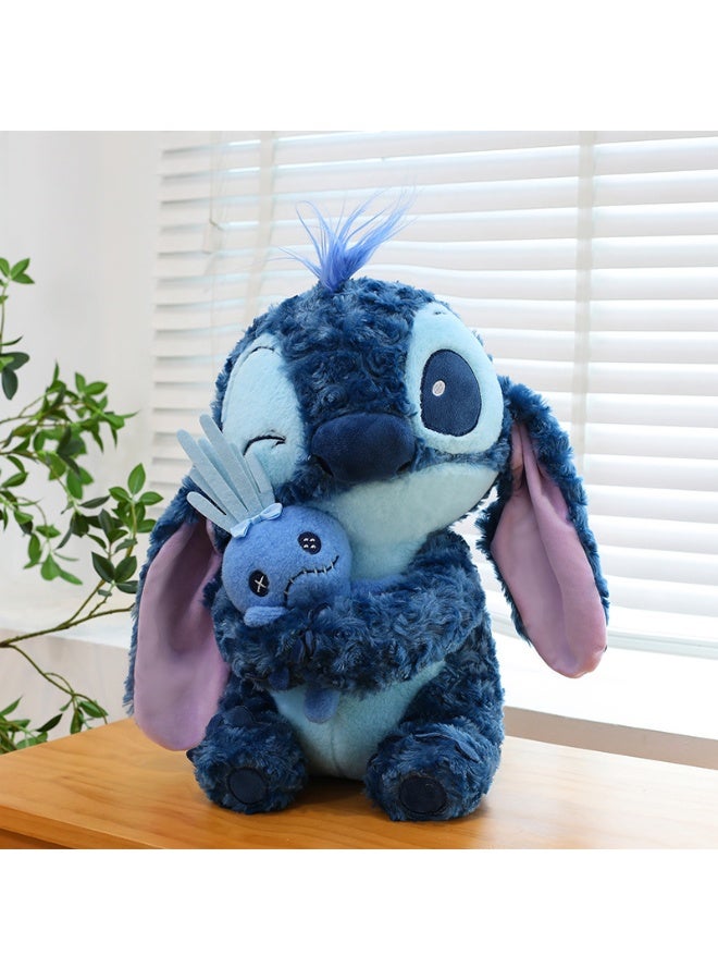 STITCH 50cm cartoon stitch blue plush doll toy skin-friendly soft doll birthday gift, suitable for adults and children's gifts - Image 1