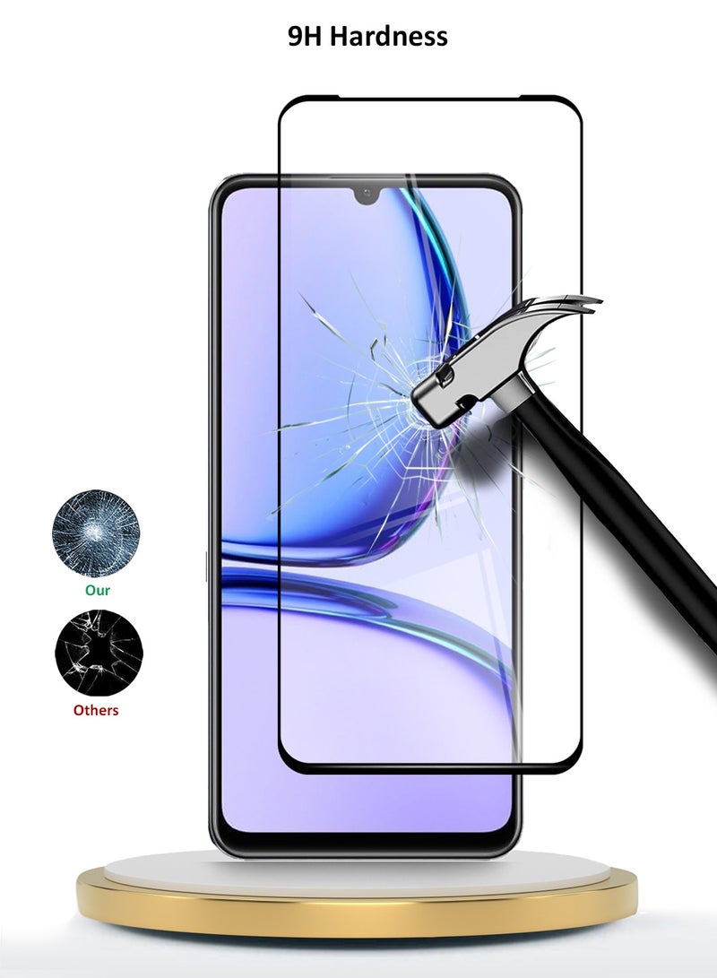 Wtech Realme C53 4G 2023 Premium E2E Full Glue Full Cover Tempered Glass Screen Protector (MSGECN) - Clear - Image 4