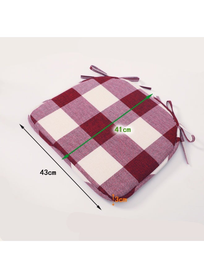 Foam Chair Cushions for Dining Chairs Set of 2, Non Slip Kitchen Chair Pads, 43x41x3 cm, Indoor Dining Chair Cushions with Ties, U-Shaped Seat Cushions for Kitchen Chairs - Image 2
