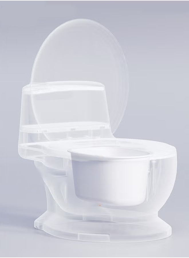 Berma Baby Potty Training Toilet   Realistic Potty Training Seat with Storage Bag, Toddler Potty Chair, Children's Toilet Seat with Soft Seat, Toilet Paper Dispenser and Splash Guard, Non-slip, Suitable for Boys and Girls (Gray)  - Image 3