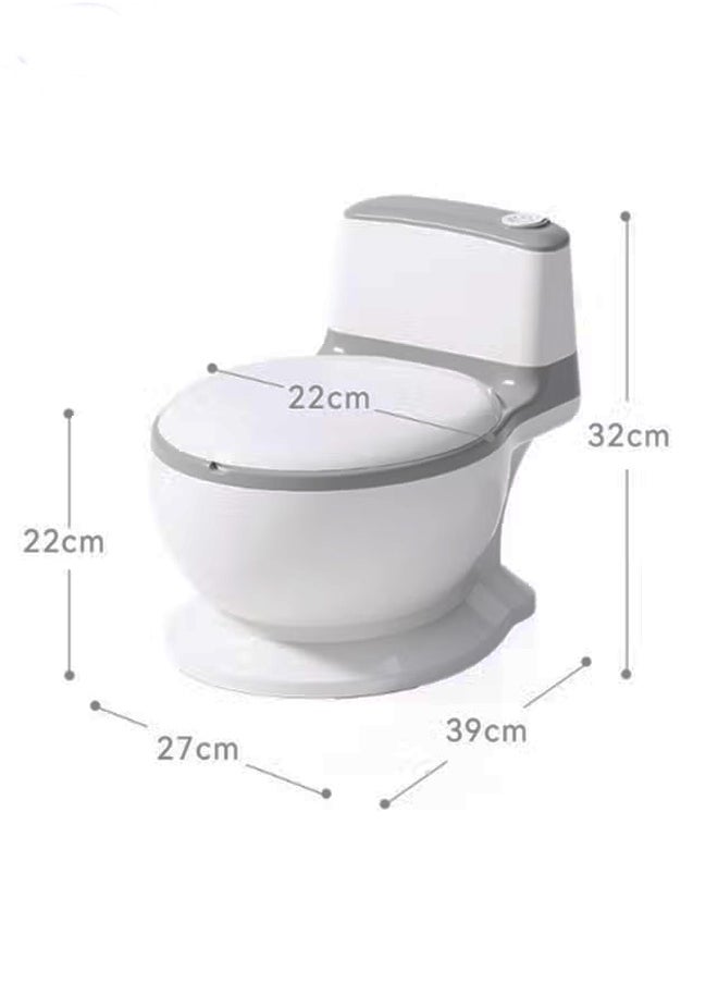 Berma Baby Potty Training Toilet   Realistic Potty Training Seat with Storage Bag, Toddler Potty Chair, Children's Toilet Seat with Soft Seat, Toilet Paper Dispenser and Splash Guard, Non-slip, Suitable for Boys and Girls (Gray)  - Image 2
