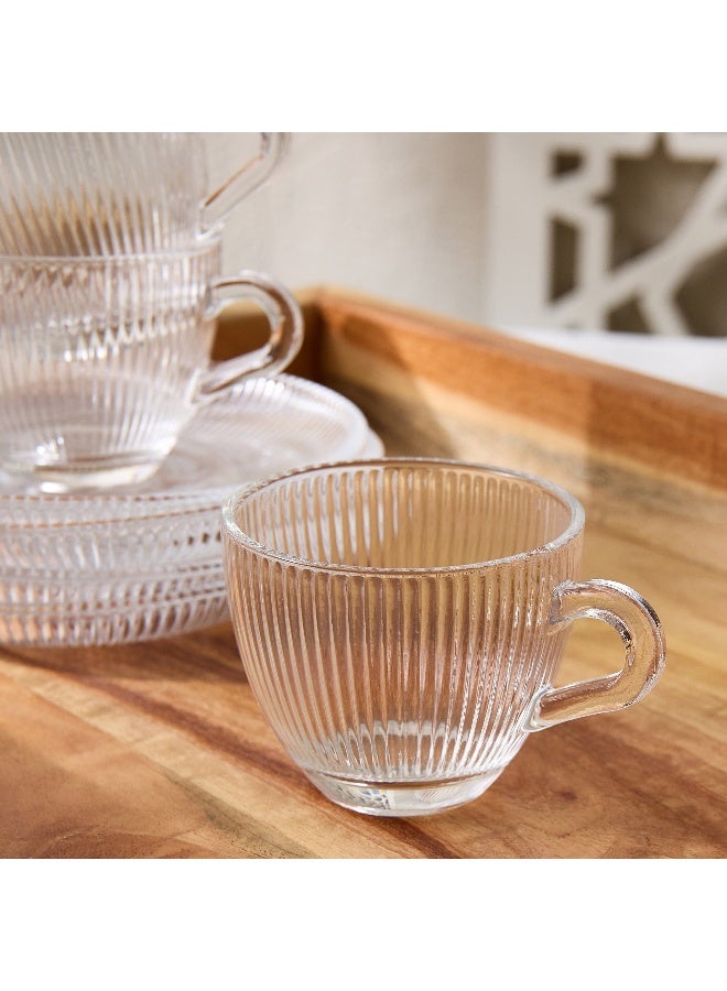 Home Box Ribbed 12-Pice Espresso Cup Set 80 ml  - Image 4